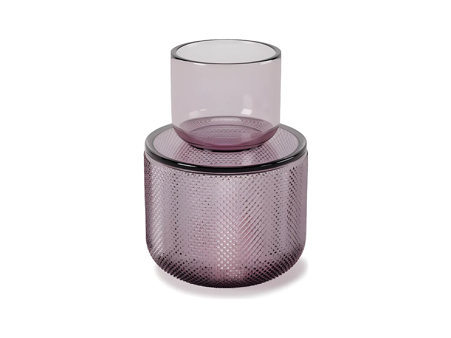 Pot en verre avec couvercle Allira violet