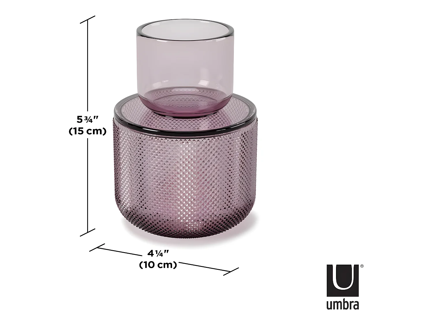 Pot en verre avec couvercle Allira violet