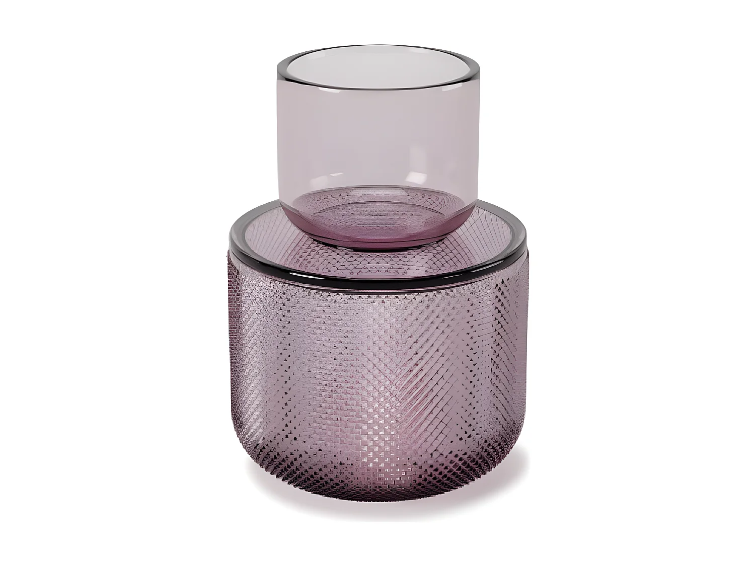 Pot en verre avec couvercle Allira violet
