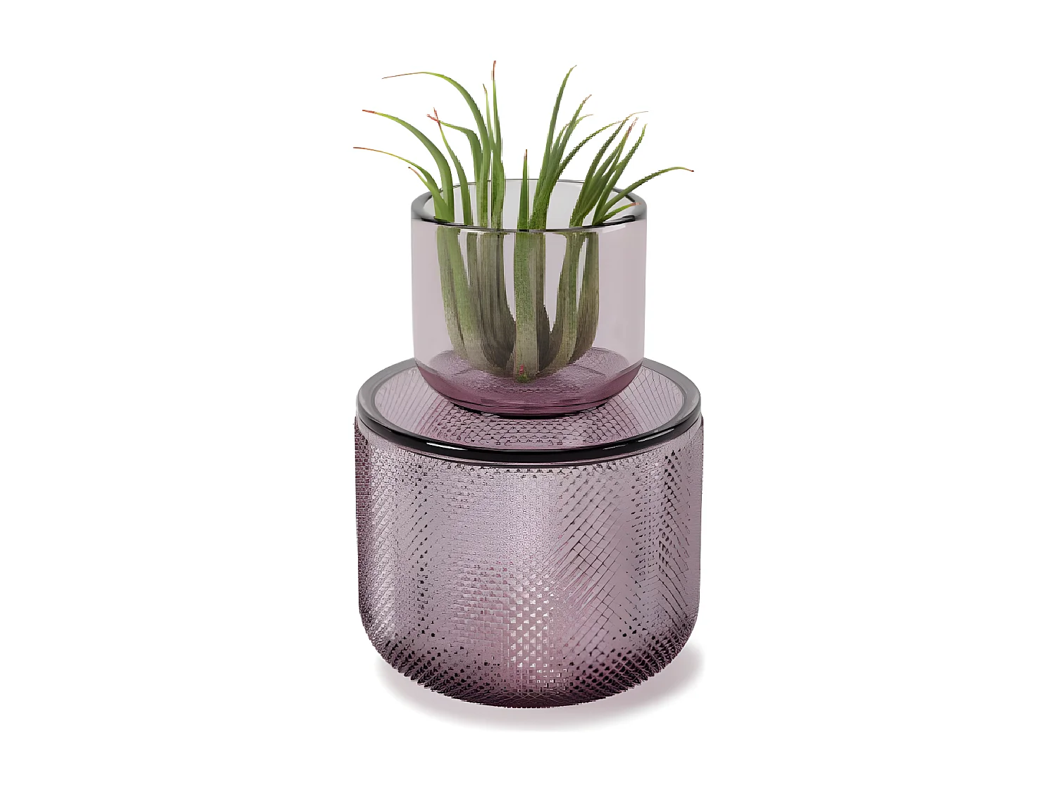 Pot en verre avec couvercle Allira violet