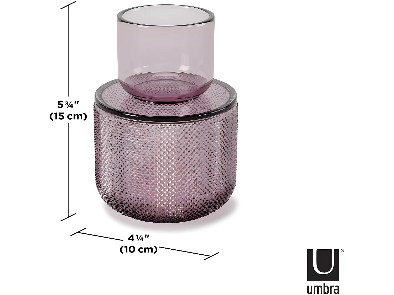 Pot en verre avec couvercle Allira violet