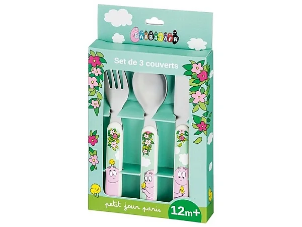 Set de 3 couverts barbapapa