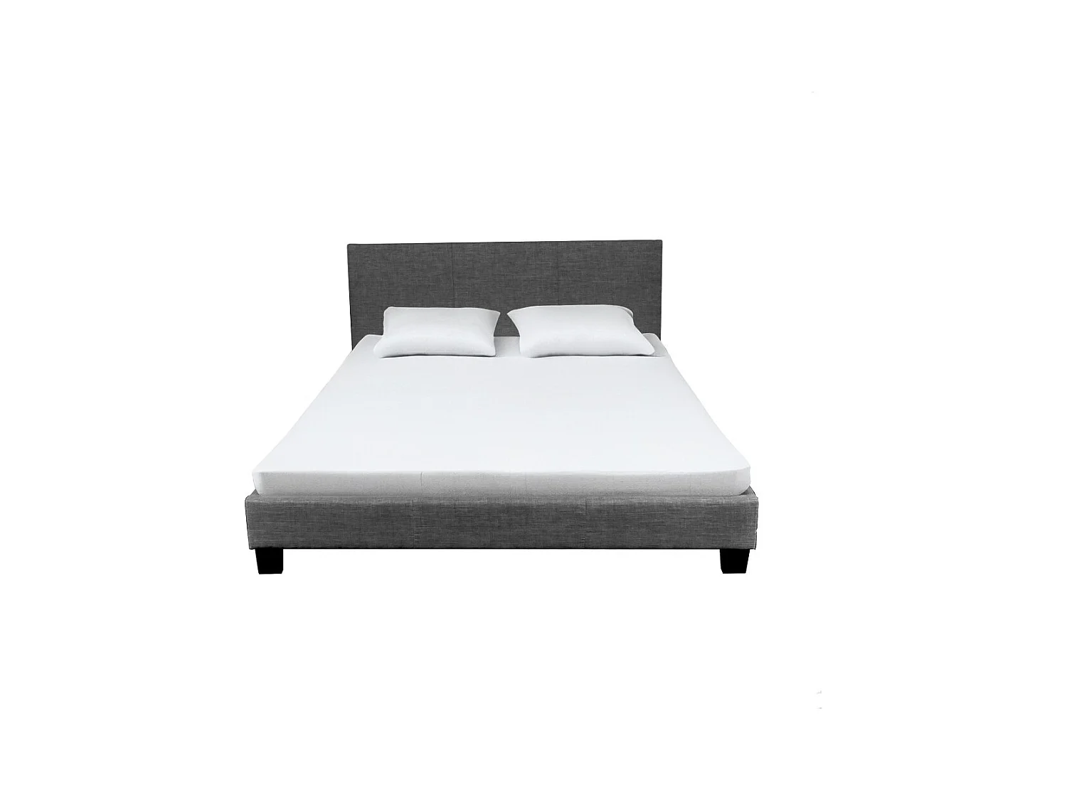 Lit DUBLIN 140x200 + 1 sommier / Gris foncé