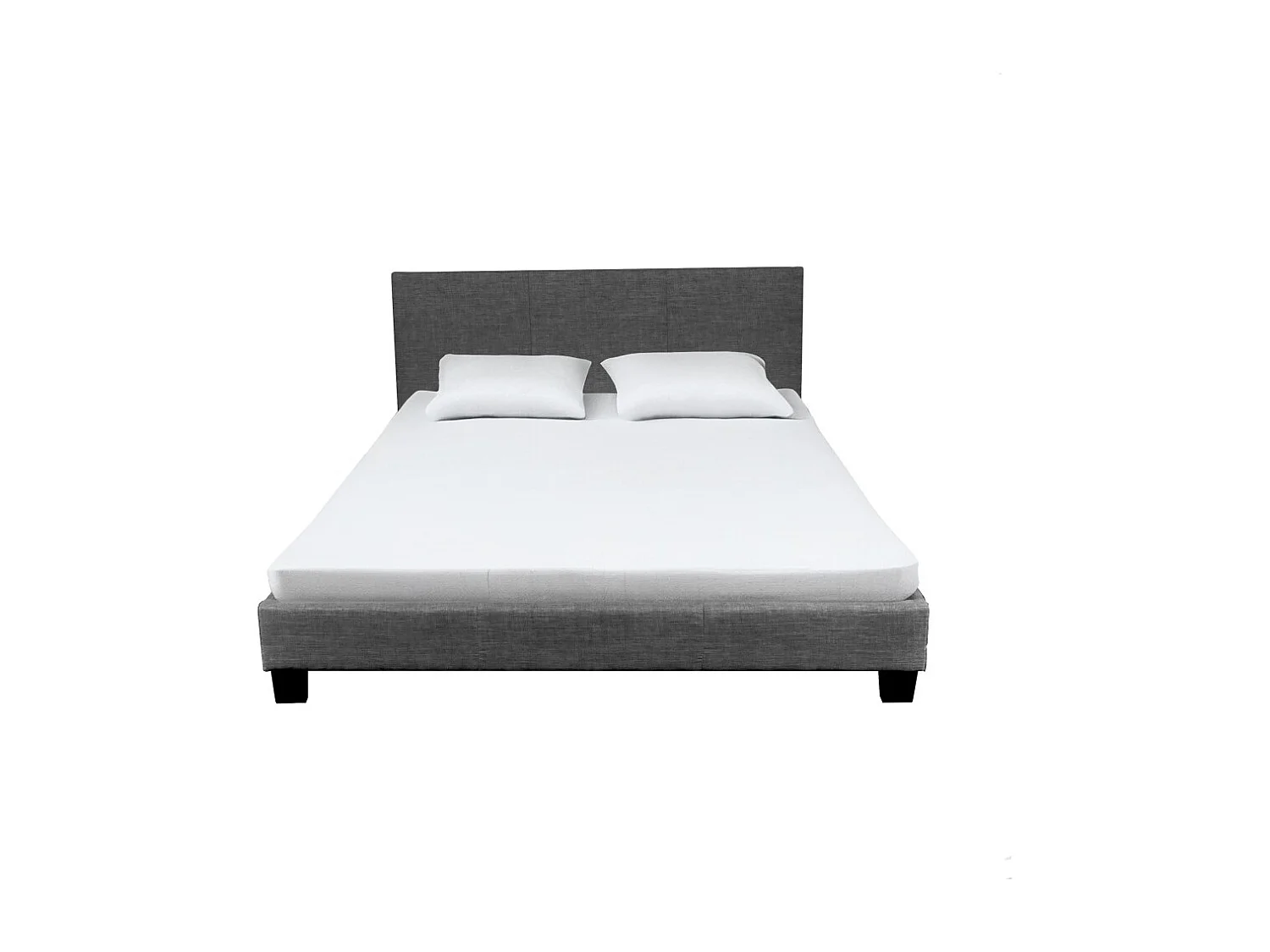 Lit DUBLIN 140x200 + 1 sommier / Gris foncé