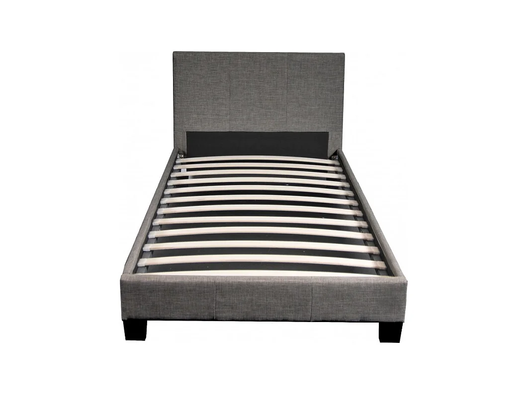 Lit DUBLIN 90x190 + 1 sommier / Gris foncé