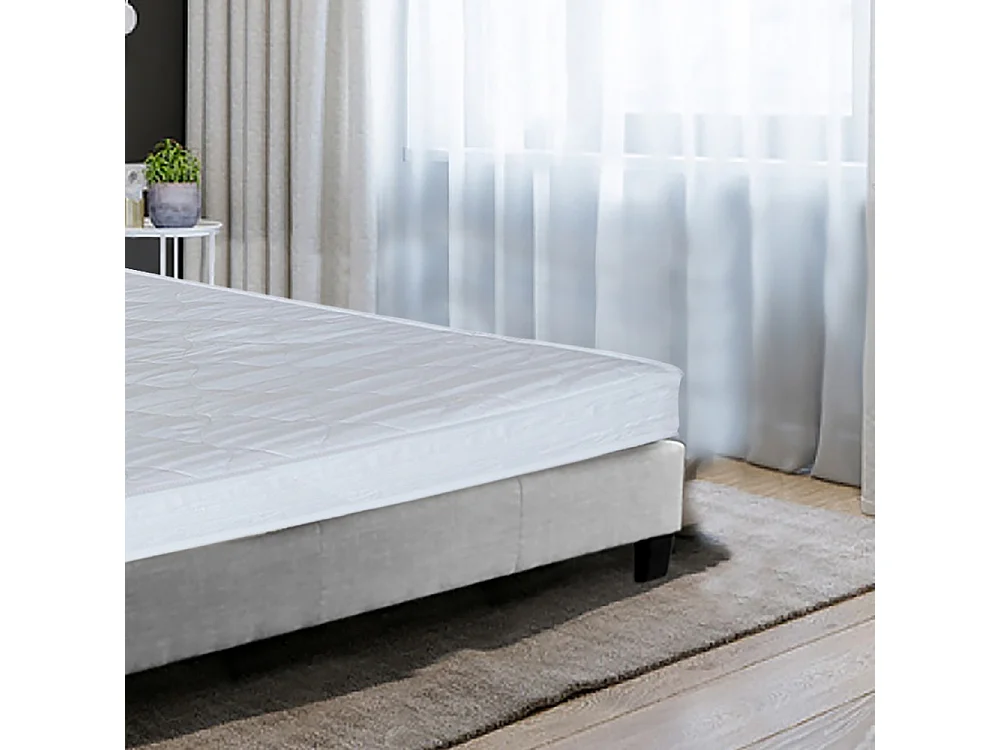 Lit DUBLIN 90x190 + 1 sommier / Gris clair