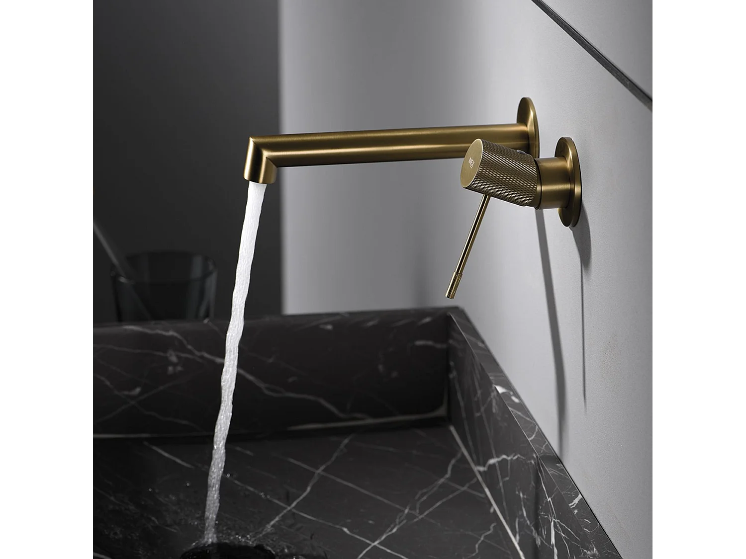 Mitigeur Lavabo Encastré IMEX LINE GLD038/OC Or Brossé Cartouche céramique de 25 mm