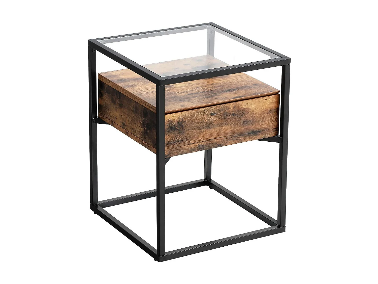 Table d'appoint table de verre 43 x 43 x 54 cm 12_0001030