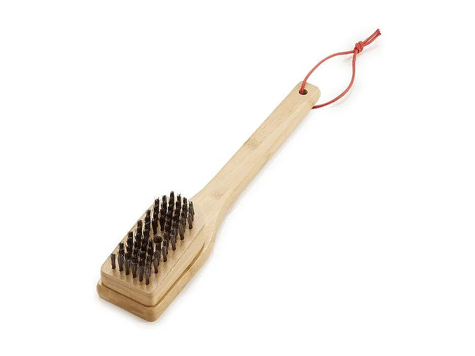 Cepillo de limpieza de bambú para parrilla - Mango de 30 cm