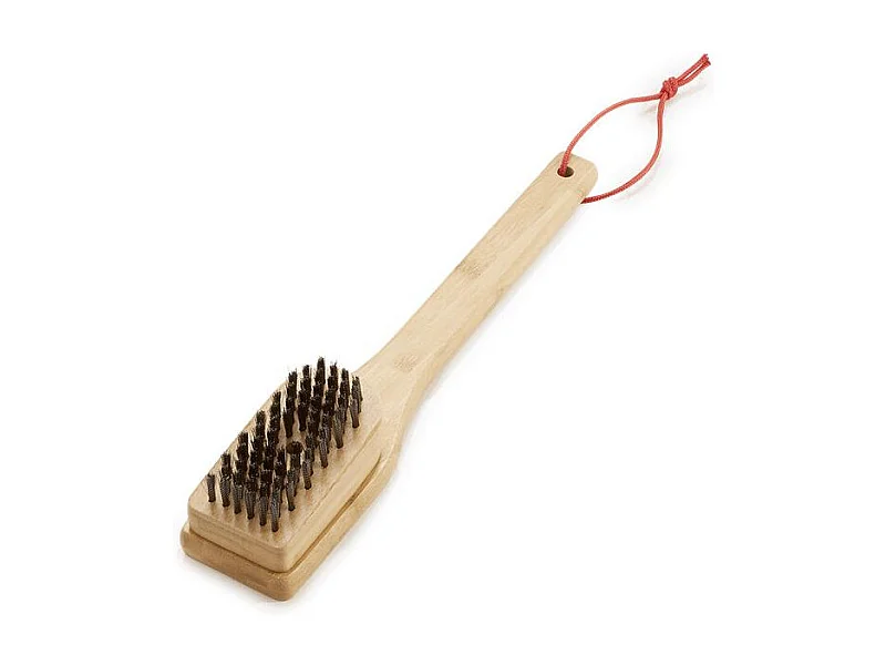 Cepillo de limpieza de bambú para parrilla - Mango de 30 cm