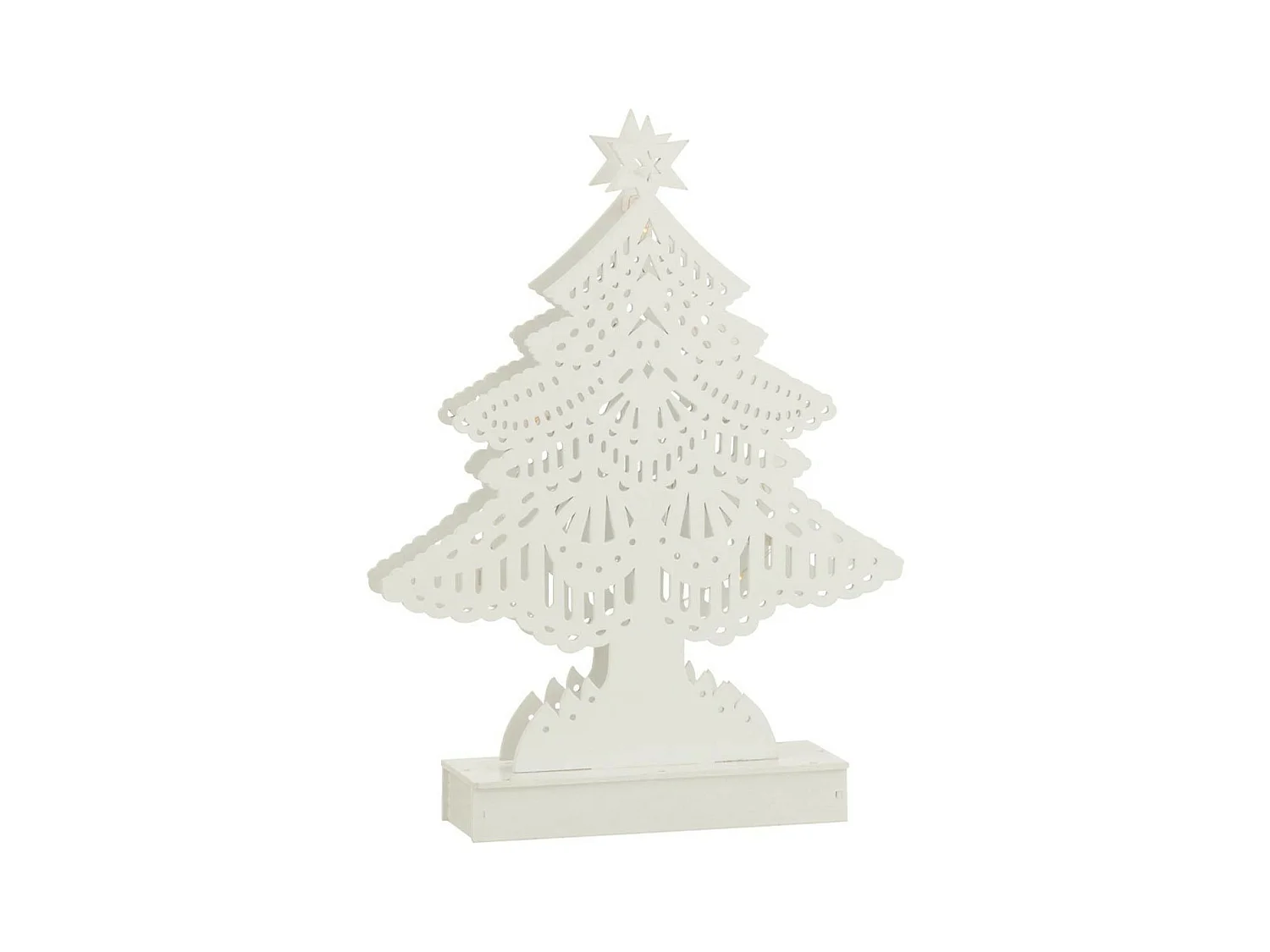 Sapin de Noël Led Déco "Christmas" 33cm Blanc