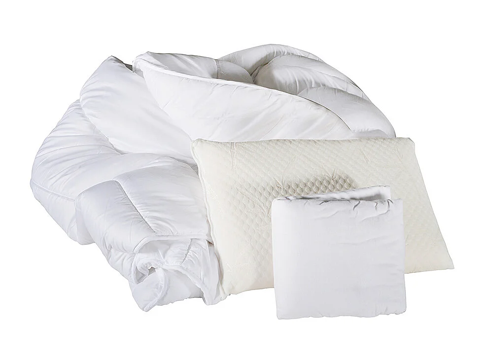 BELLECOUR LITERIE | Pack Prêt à dormir CASTELLANE 90x200 cm | Matelas Mémoire de forme + Sommier + Accessoires