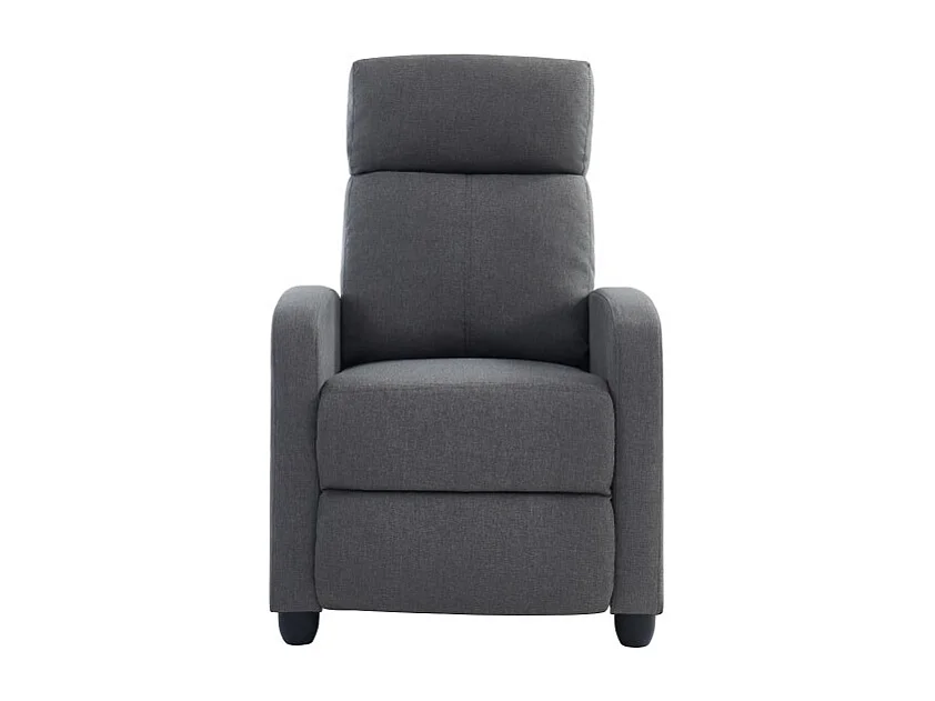 Fauteuil inclinable ALVA en tissu gris fonction push back