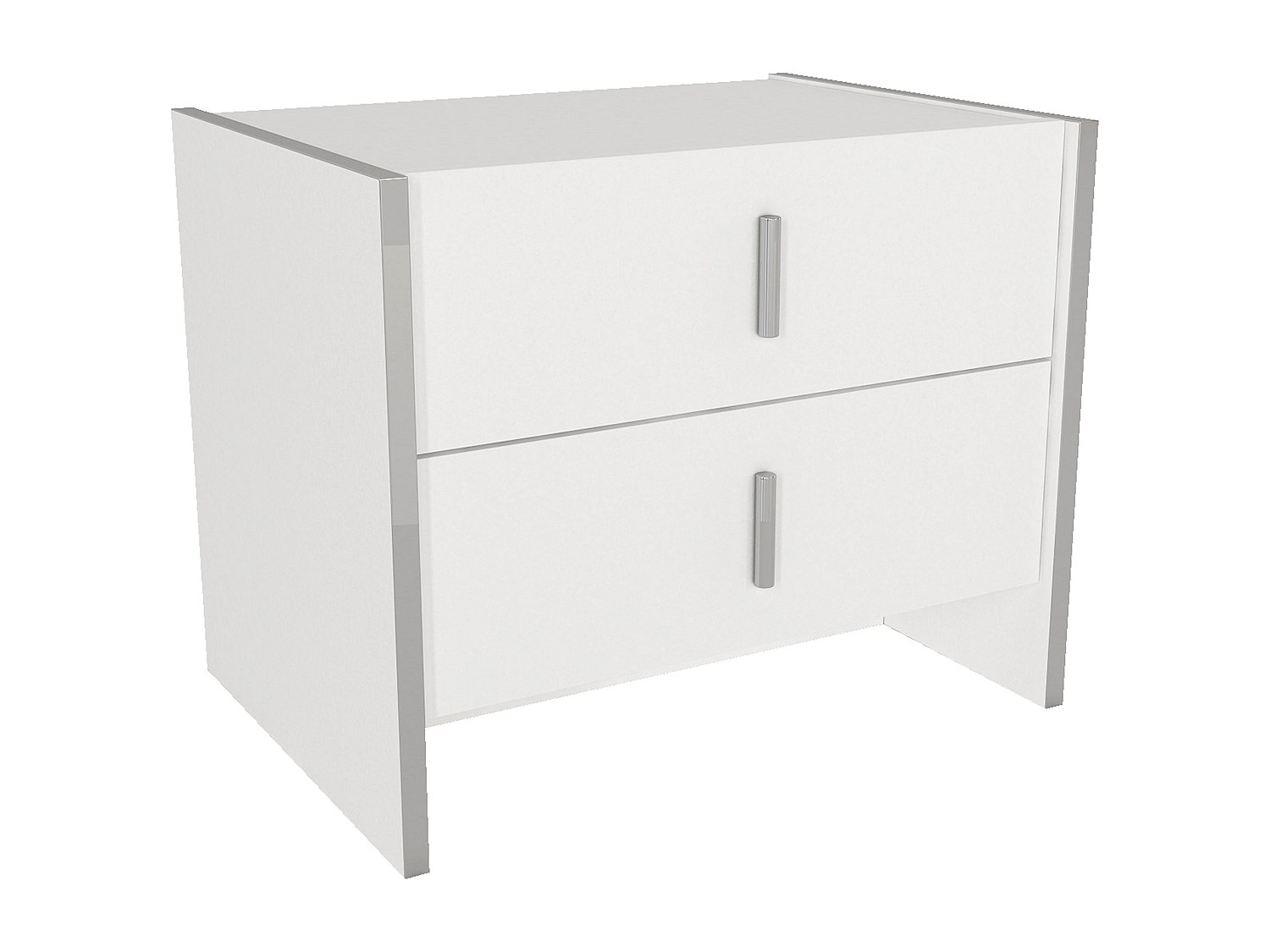 Nachttisch mit 2 Schubladen - Weiß - CADEBA günstig online kaufen