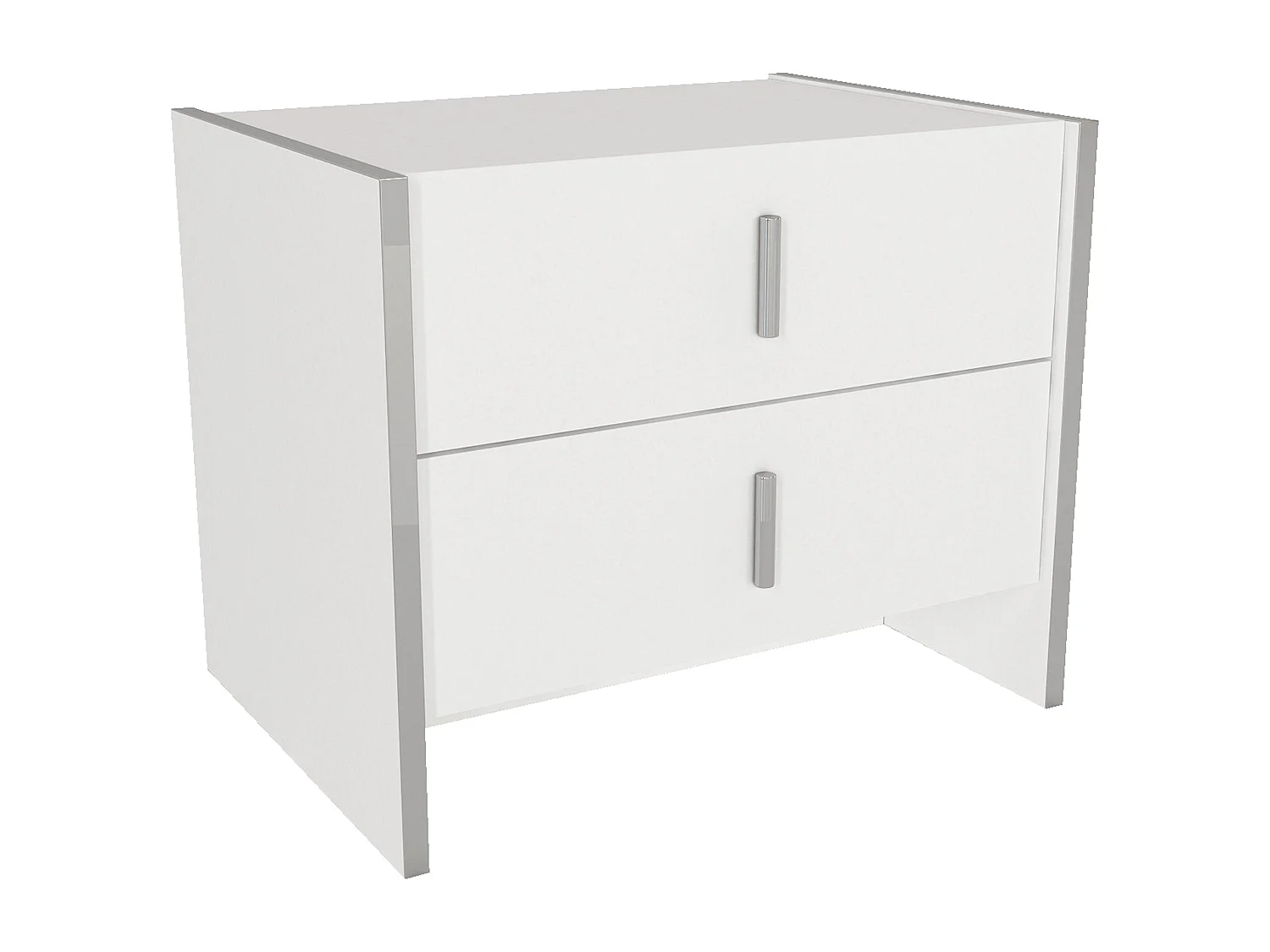Nachttisch mit 2 Schubladen - Weiß - CADEBA