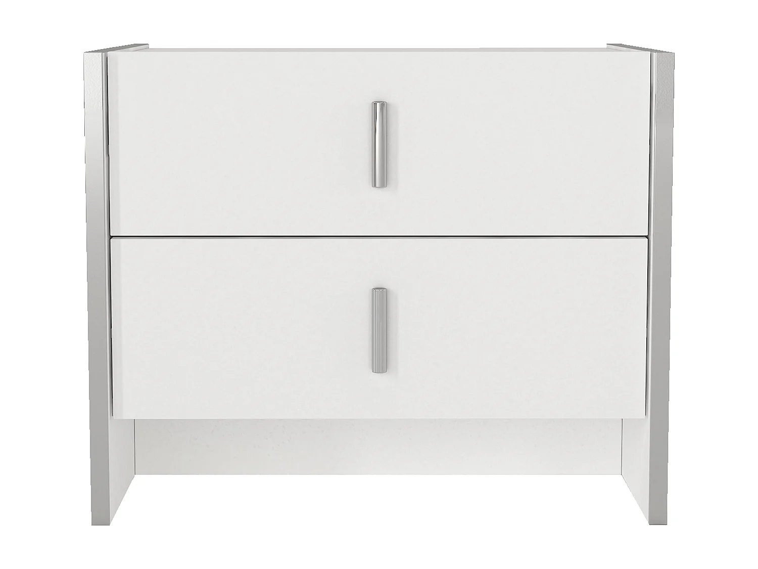 Nachttisch mit 2 Schubladen - Weiß - CADEBA