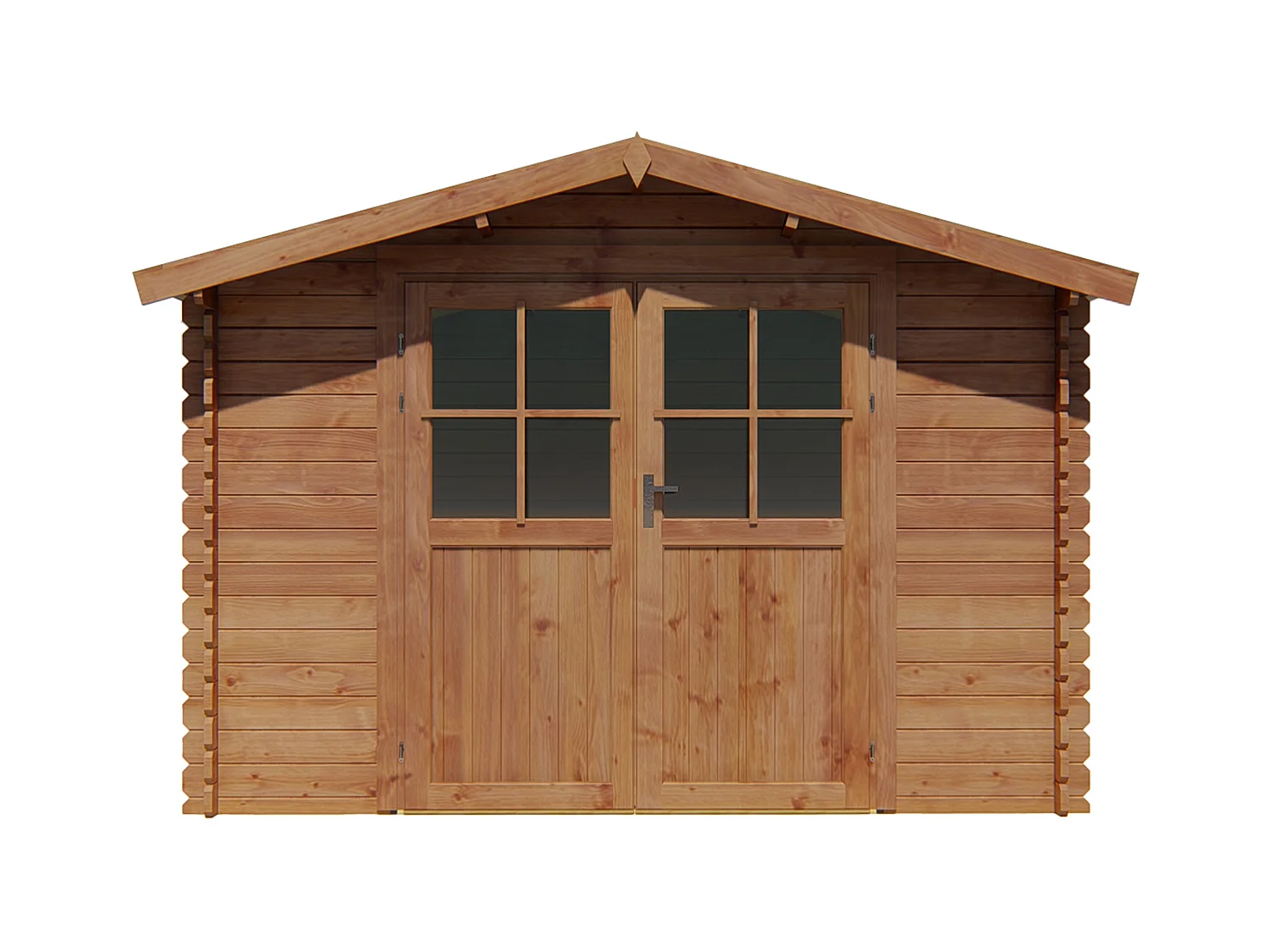 Tuinhuisje van autoclaaf behandeld hout van 8,8 m², dikte 28 mm - HORTUSA