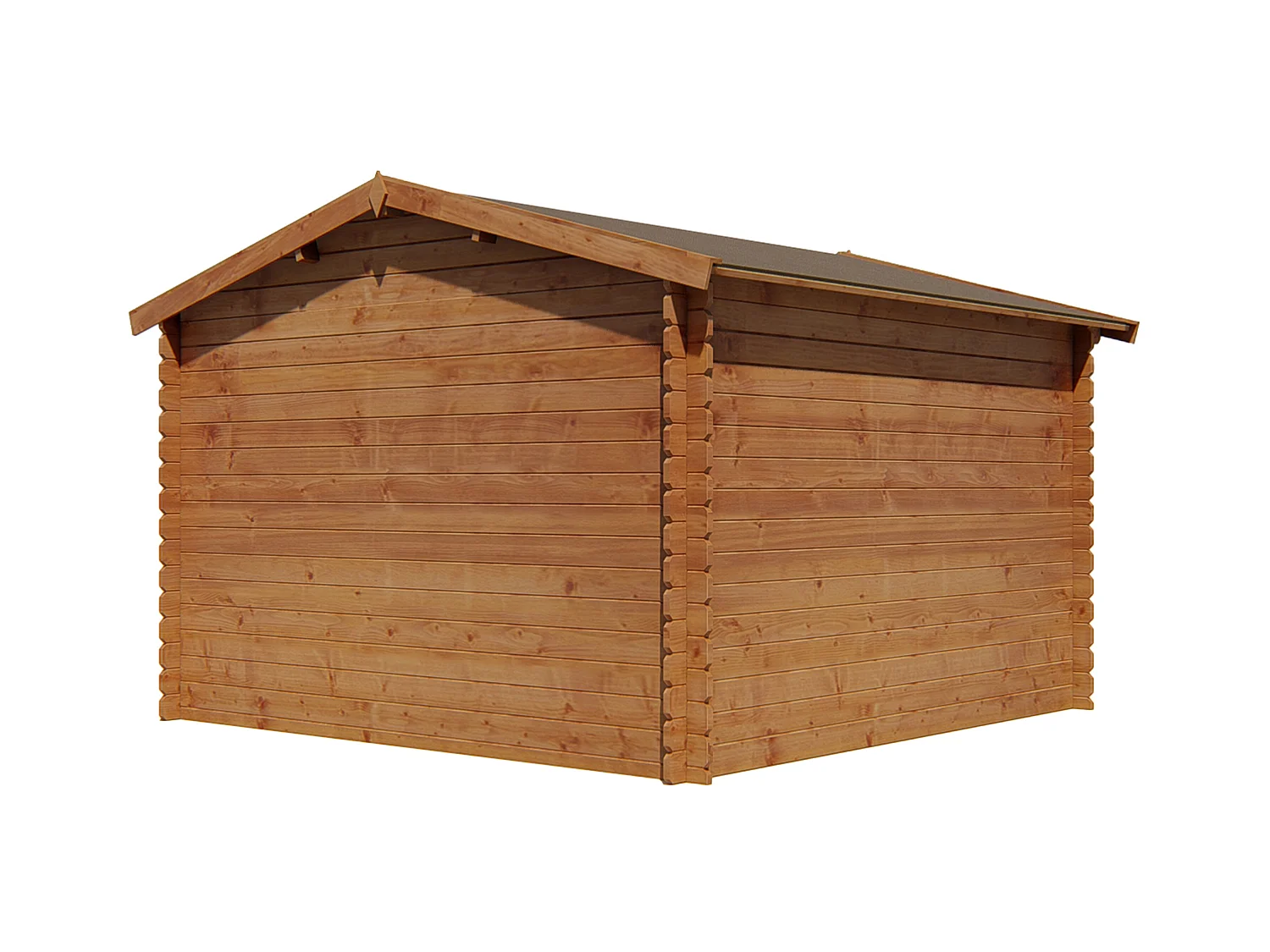 Tuinhuisje van autoclaaf behandeld hout van 8,8 m², dikte 28 mm - HORTUSA