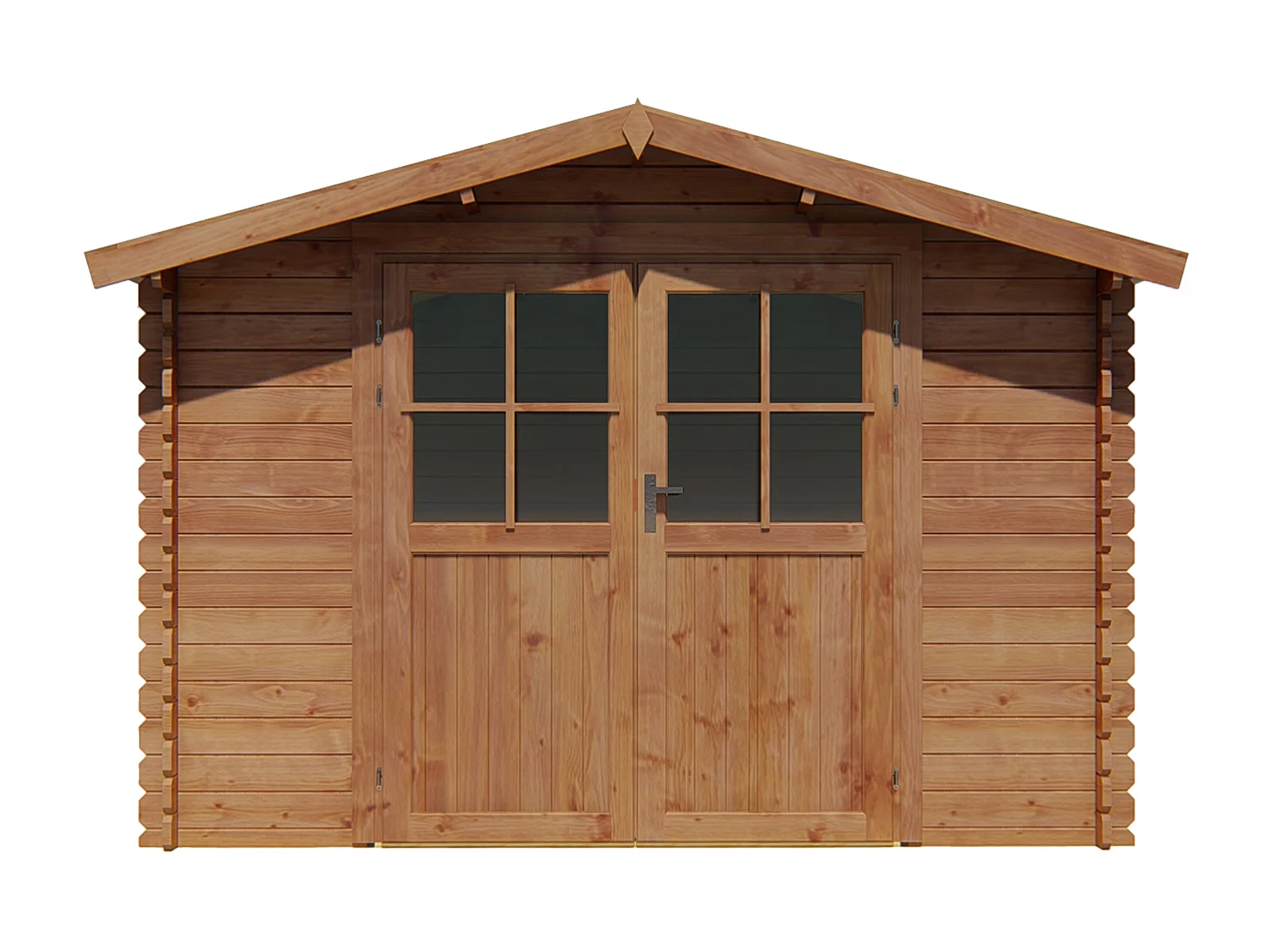 Tuinhuisje van autoclaaf behandeld hout van 8,8 m², dikte 28 mm - HORTUSA