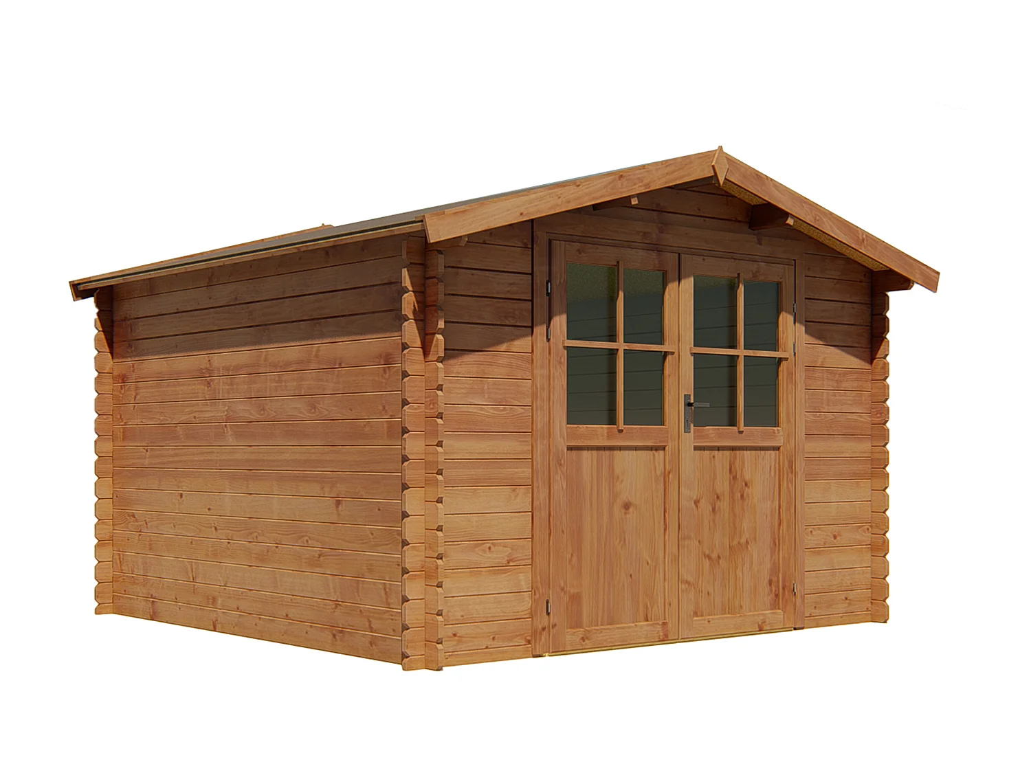 Tuinhuisje van autoclaaf behandeld hout van 8,8 m², dikte 28 mm - HORTUSA