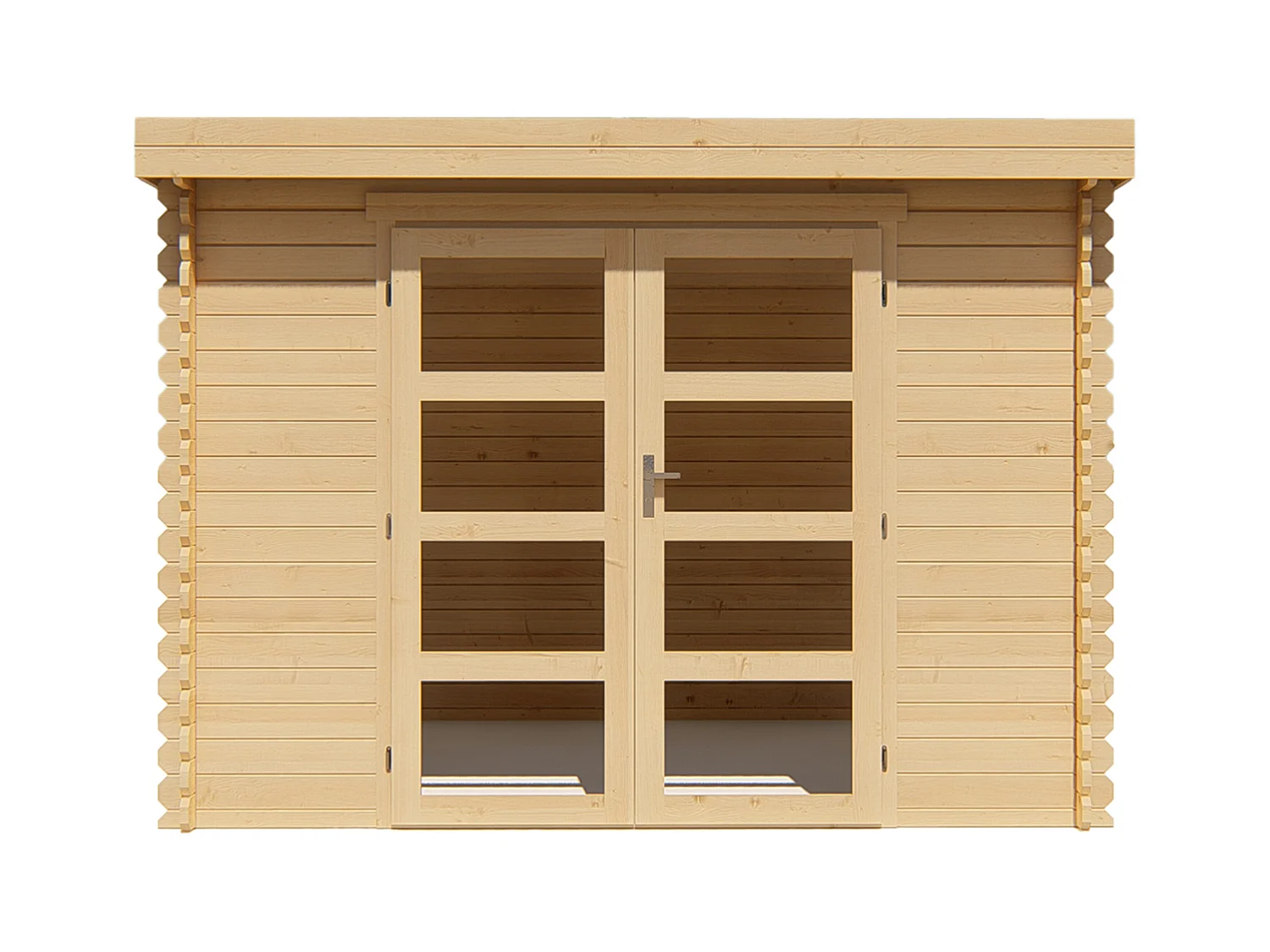 Abrigo de jardim em madeira com teto plano 9,86 m² espessura 28 mm - LOTAVI