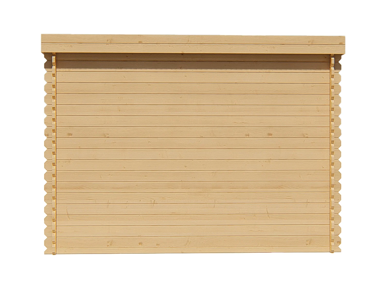 Caseta de jardín de madera con techo plano 9,86 m² de 28 mm de grosor - LOTAVI