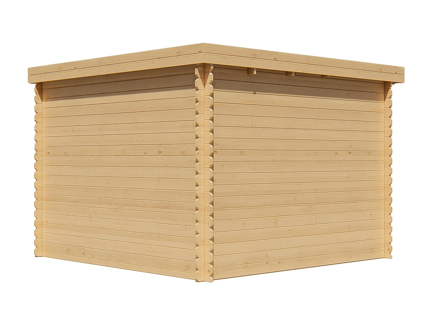 Abri de jardin en bois avec toit plat 9,86 m² épaisseur 28 mm - LOTAVI
