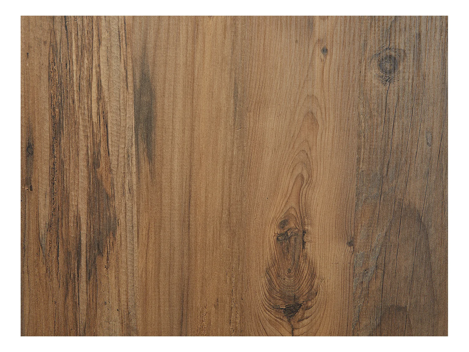 Kast met 3 lades en element met spiegel - Wit en houtlook - VITORIO