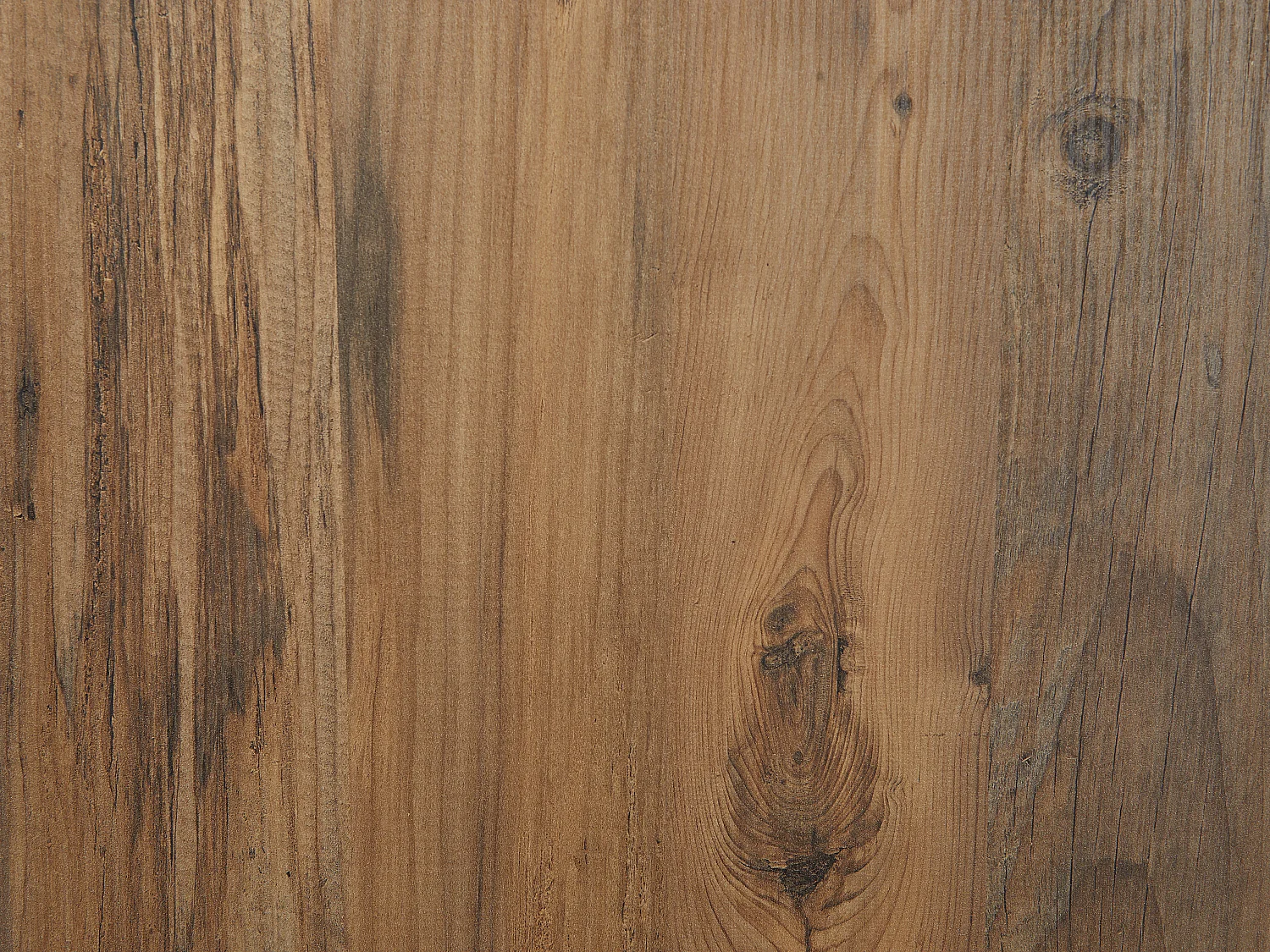 Kast met 3 lades en element met spiegel - Wit en houtlook - VITORIO