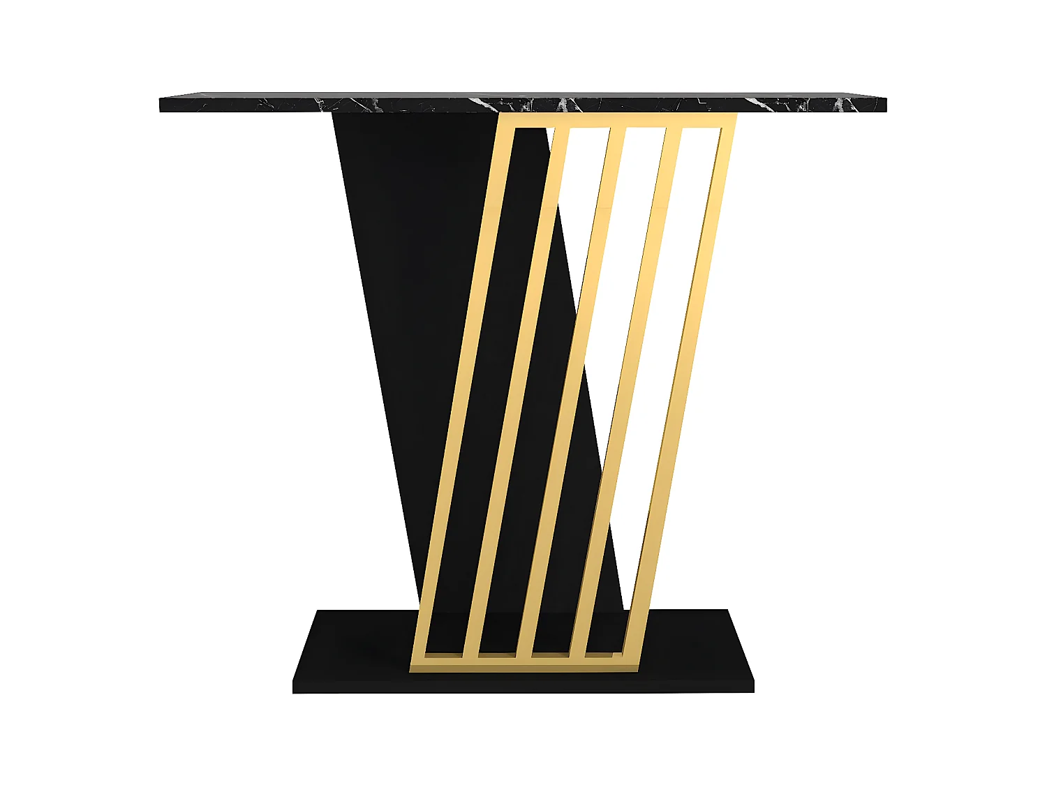 Consolle Effetto marmo Nero e Dorato - ORSONA