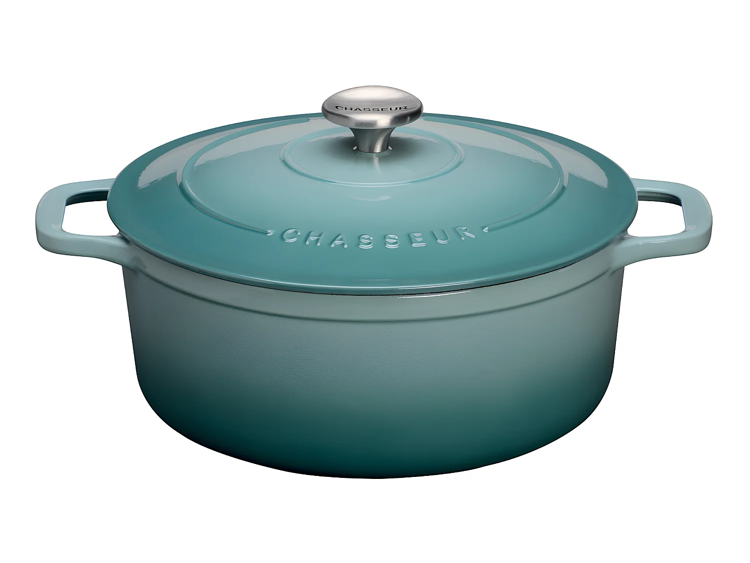 Chasseur Cocotte ronde en fonte émaillée 28cm bleu quartz - puc472825
