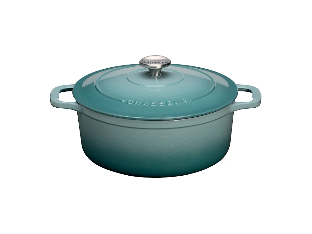 Chasseur Cocotte ronde en fonte émaillée 20cm bleu quartz - puc472025