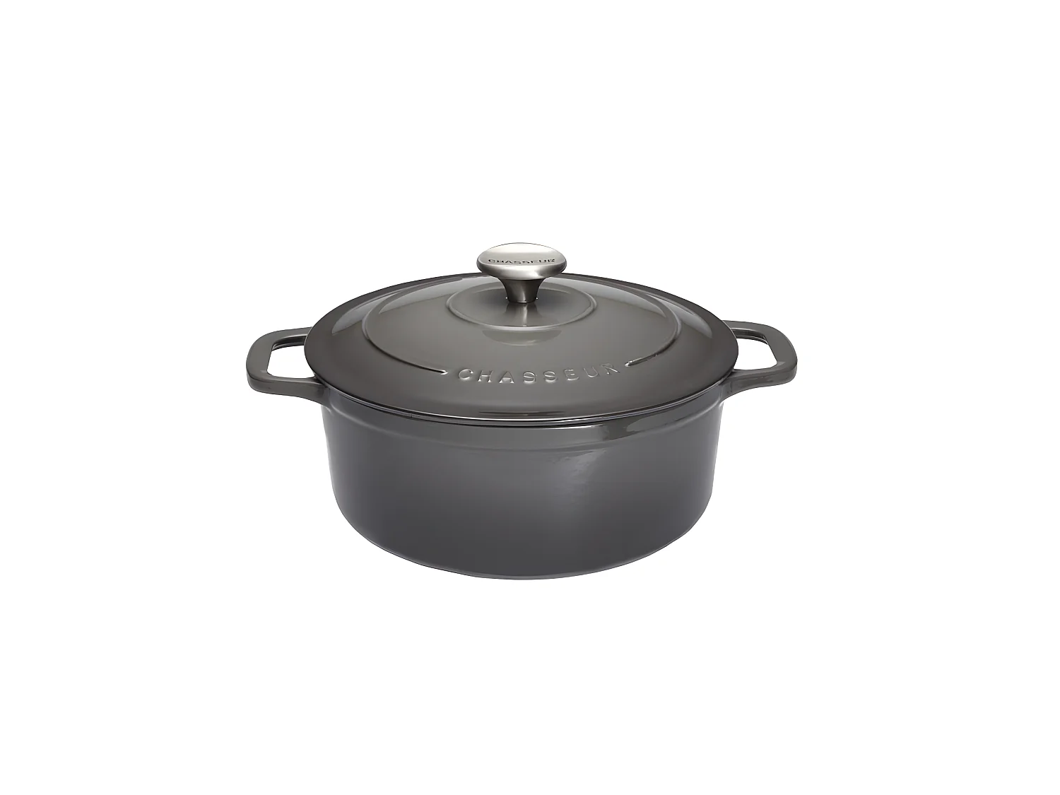 Chasseur Cocotte ronde en fonte émaillée 20cm caviar - puc472089