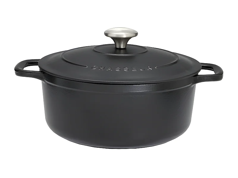 Chasseur Cocotte en fonte émaillée 28cm noir - puc472801