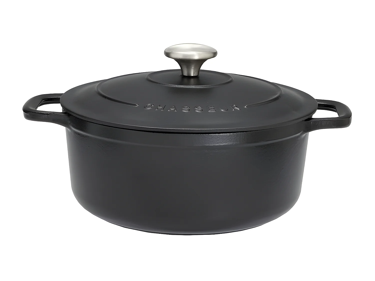 Chasseur Cocotte en fonte émaillée 28cm noir - puc472801