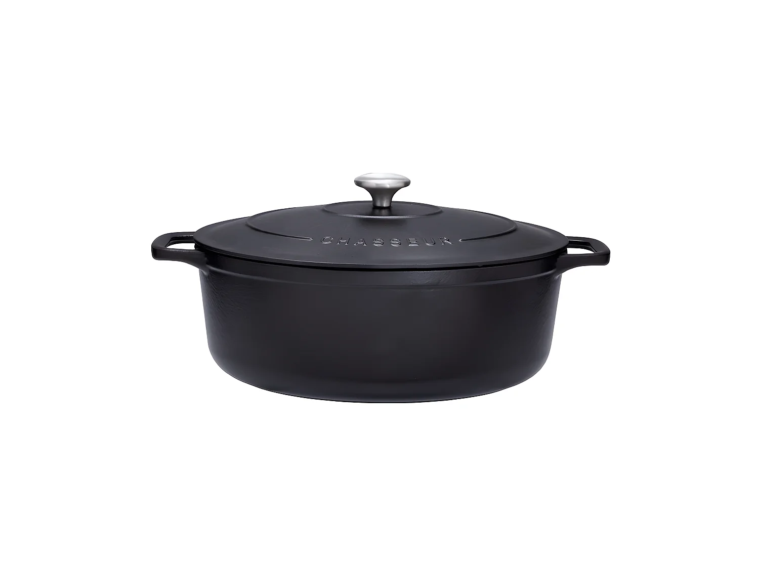 Chasseur Cocotte ovale en fonte émaillée 31cm noire sublime - puc473101