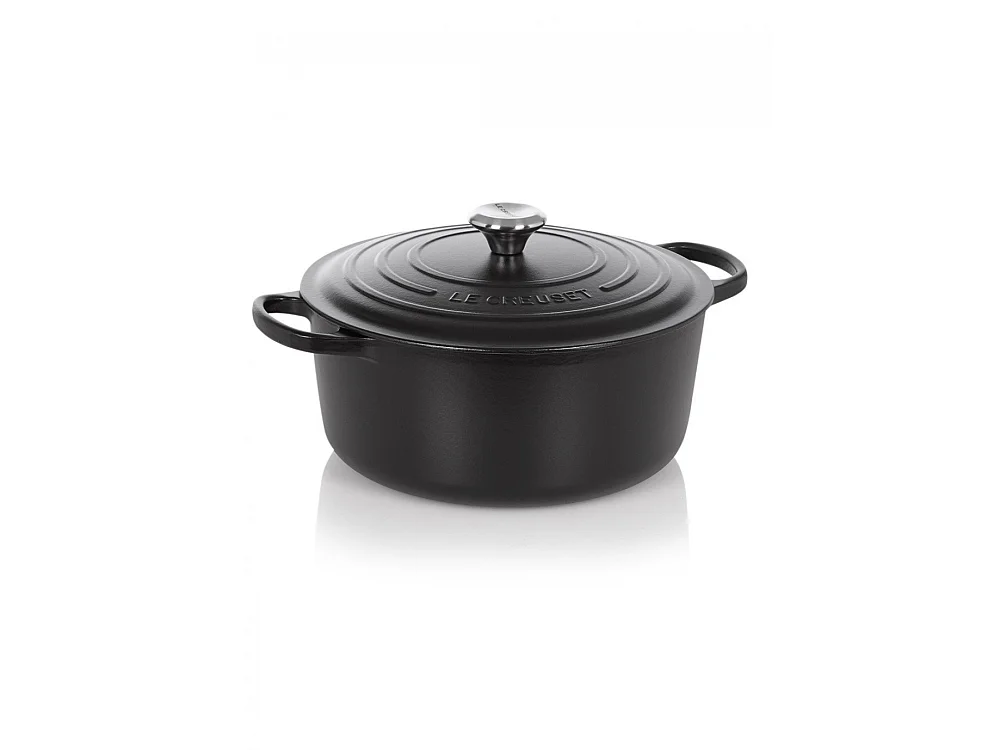 Cocotte ronde Signature 28cm noir mat