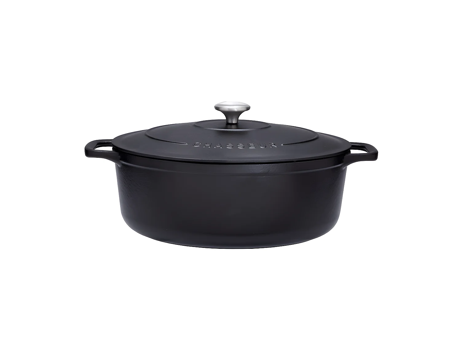 Chasseur Cocotte ovale en fonte émaillée 33cm noire sublime - puc473301