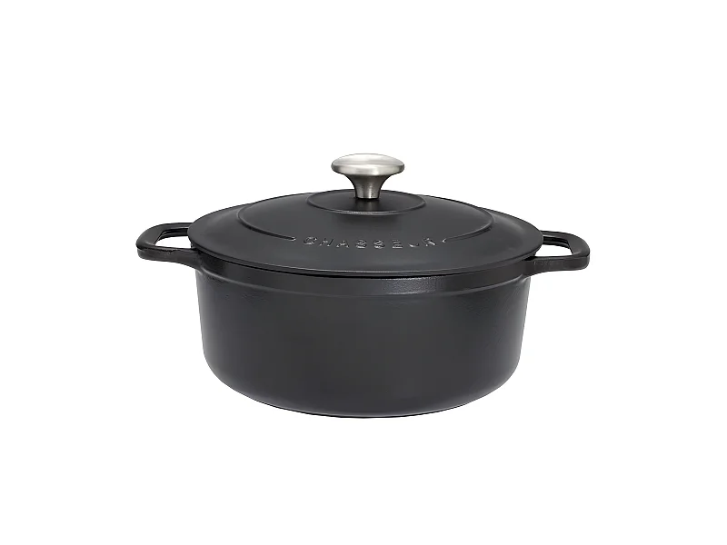 Chasseur Cocotte ronde en fonte émaillée 26cm noir - puc472601