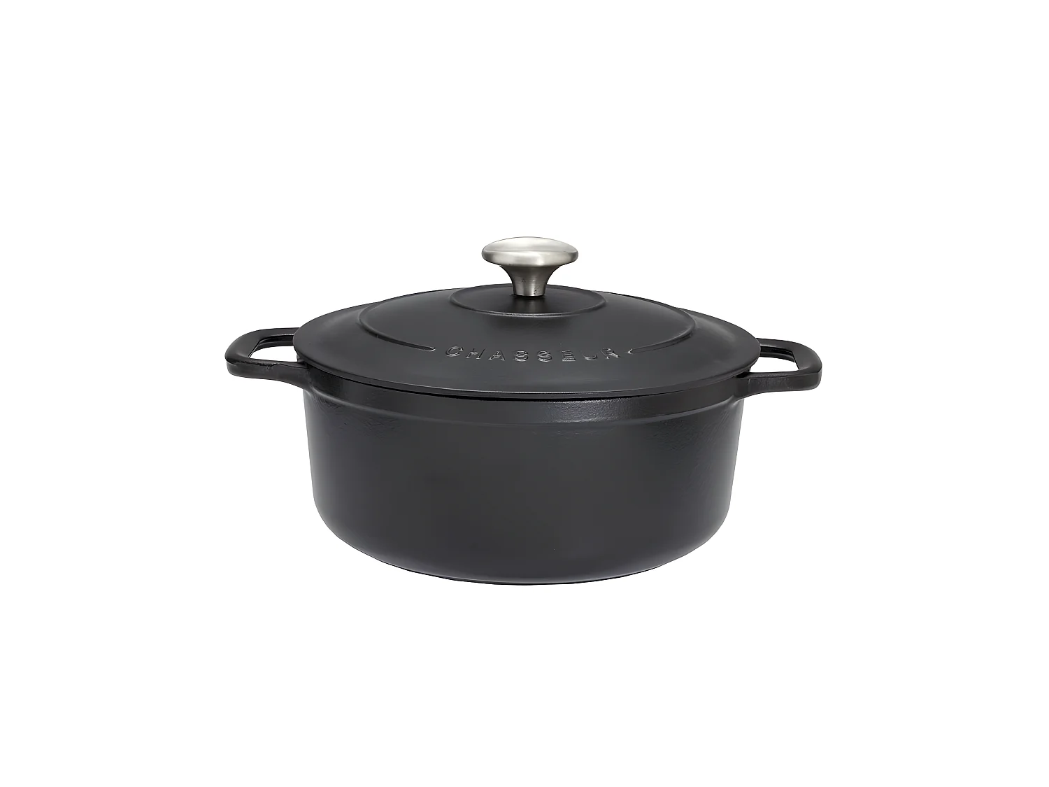 Chasseur Cocotte ronde en fonte émaillée 26cm noir - puc472601