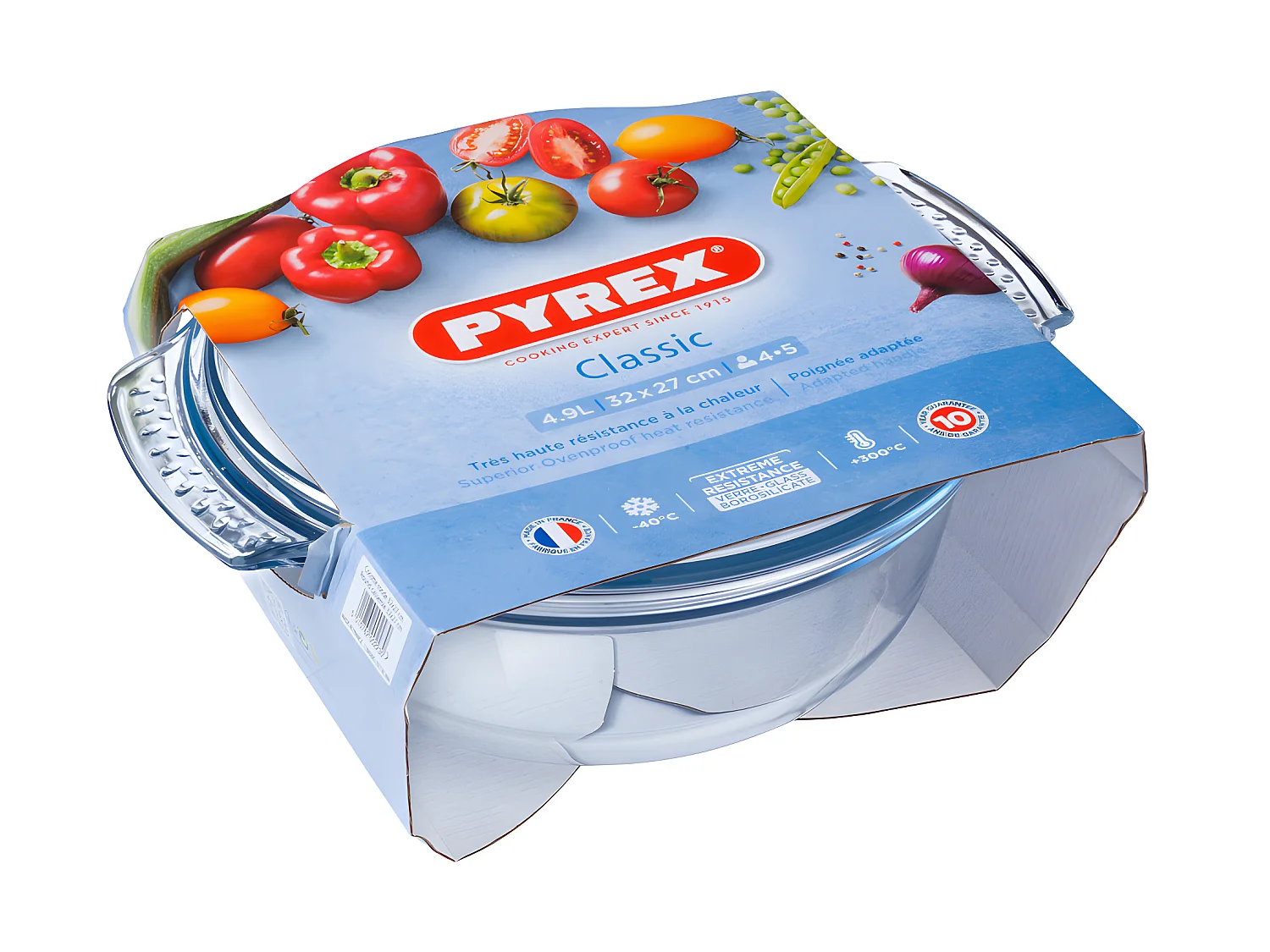 Cacerola con tapa Classic Vidrio Pyrex 3,75L 12x33x26 cm