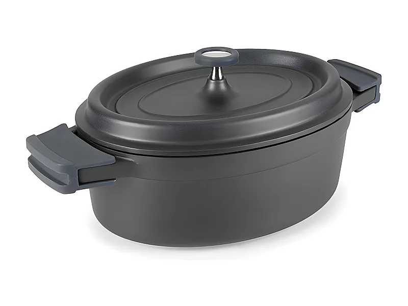 Lacor Cocotte ovale en fonte émaillée 26cm noir - 25933