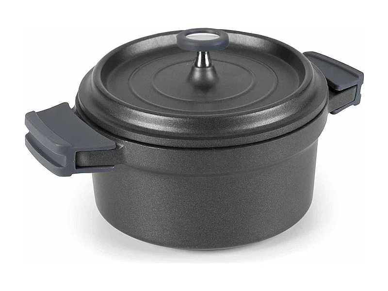 Lacor Cocotte ronde en fonte émaillée 20cm noir - 25921