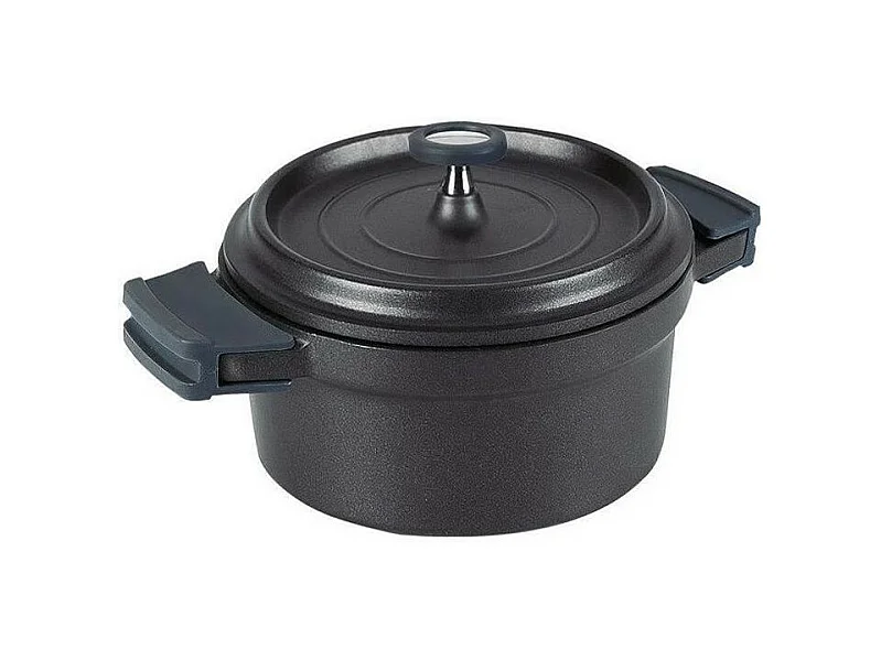 Lacor Cocotte ronde en fonte émaillée 24cm noir - 25925