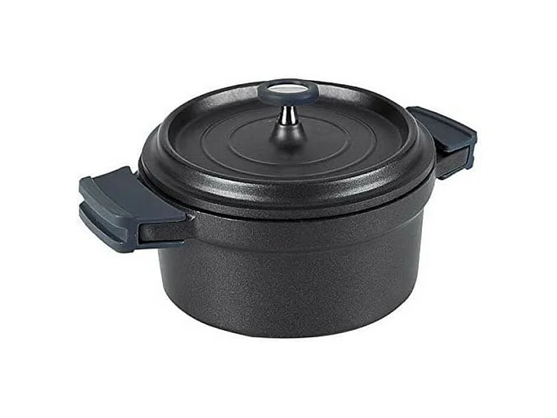 Lacor Cocotte ronde en fonte émaillée 24cm noir - 25925