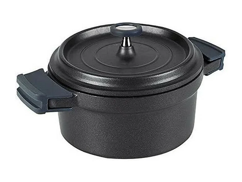 Lacor Cocotte ronde en fonte émaillée 24cm noir - 25925