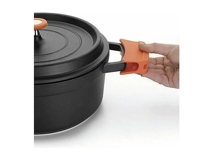 Lacor Cocotte ronde en fonte émaillée 24cm noir - 25925