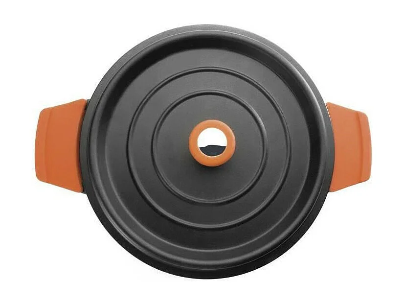 Lacor Cocotte ronde en fonte émaillée 24cm noir - 25925