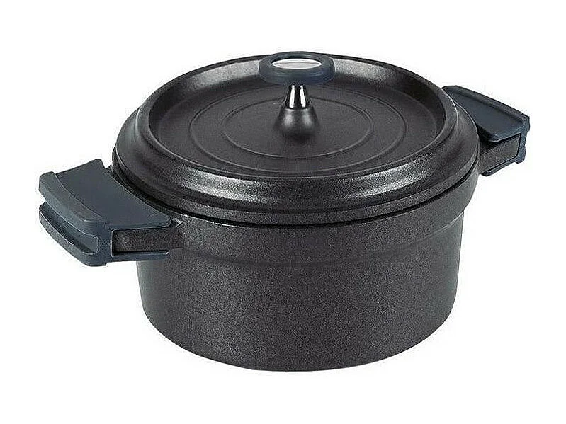 Lacor Cocotte ronde en fonte émaillée 24cm noir - 25925