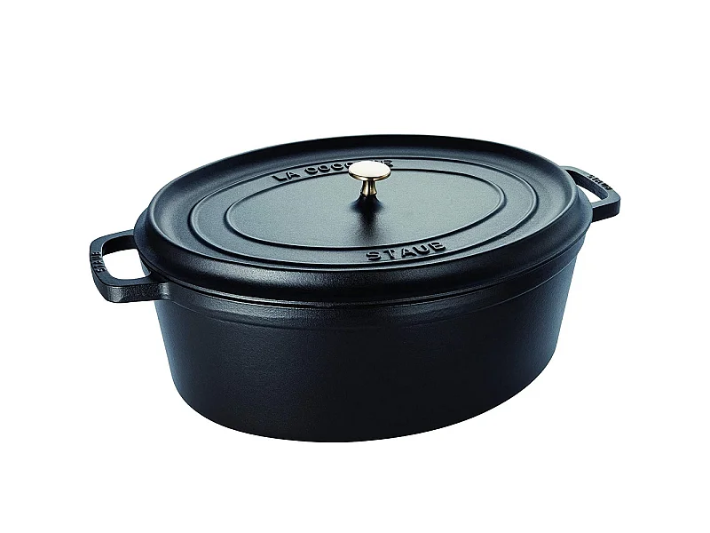 Cocotte ovale Signature 40cm noir mat